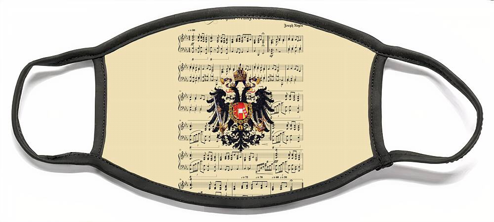 Austria Empire Face Mask featuring the digital art Austrian emperor's hymn by Helga Novelli