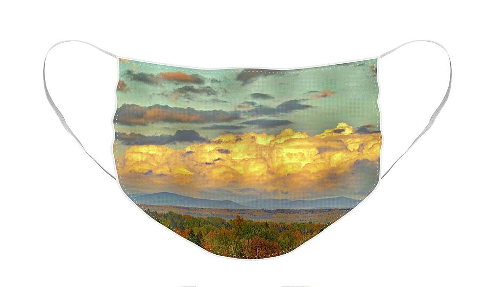 Maine Face Mask featuring the photograph Autumn Clouds Over Maine by Russel Considine