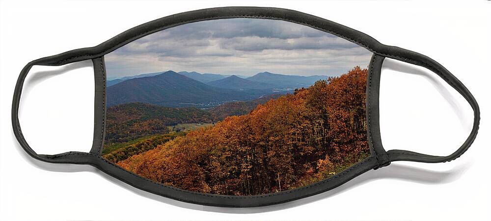 Blue Ridge Face Mask featuring the photograph Autumn on the Blue Ridge Parkway by Norma Brandsberg