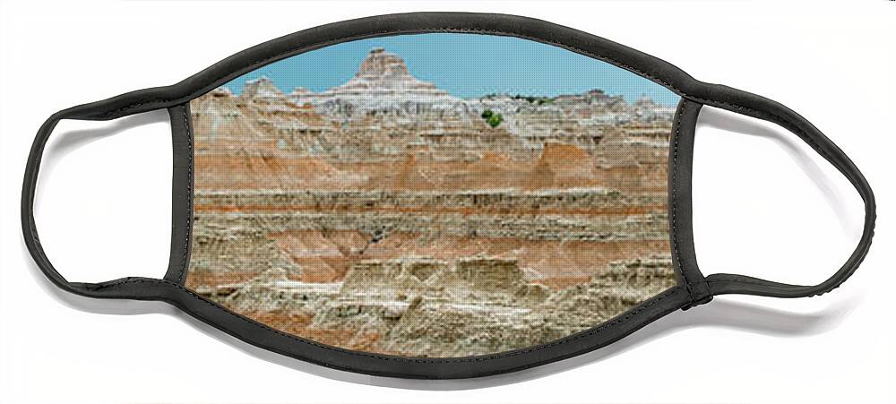 Badlands Face Mask featuring the photograph Badlands National Park Panorama by Sebastian Musial