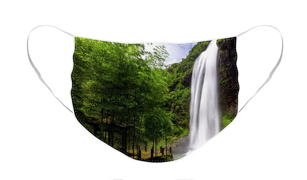 Water Face Mask featuring the photograph BaiYun Waterfall II by William Dickman