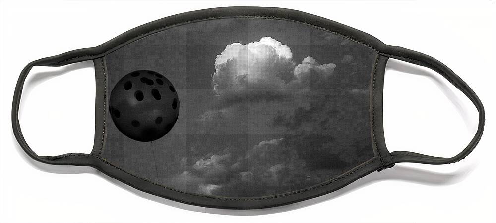 Dotted Balloon Face Mask featuring the photograph Balloon Vs Cloud by Prakash Ghai