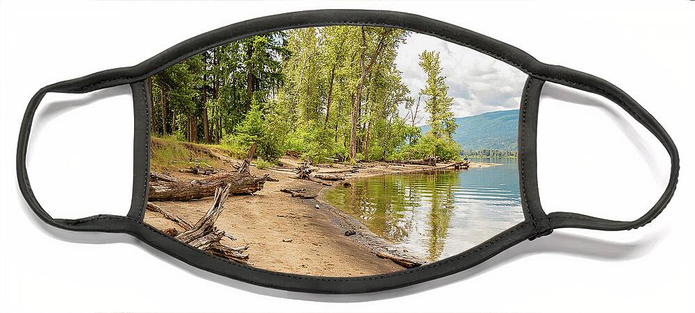 Landscapes Face Mask featuring the photograph Beach At Mable Lake by Claude Dalley