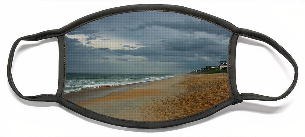 Photo For Sale Face Mask featuring the photograph Beach Skies Clearing by Robert Wilder Jr
