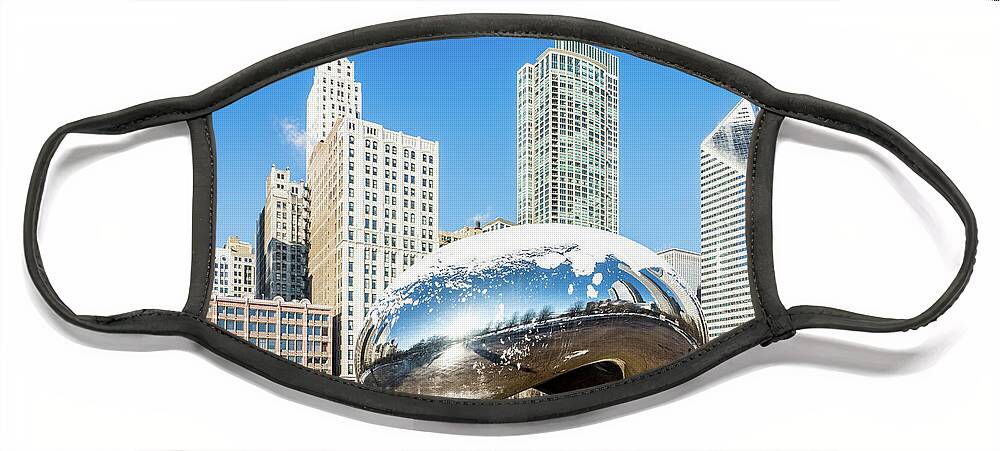 Chicago Face Mask featuring the photograph Bean Scene by Framing Places
