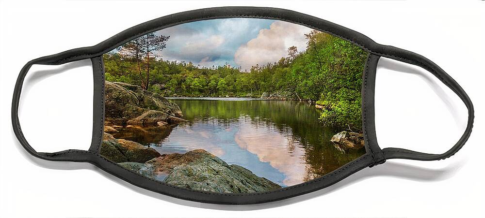 Clouds Face Mask featuring the photograph Beautiful Landscapes by Debra and Dave Vanderlaan