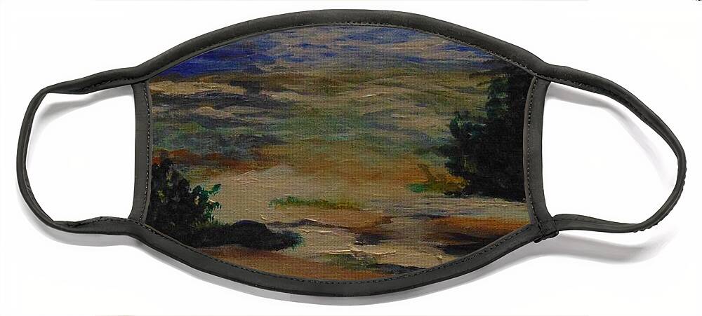 Plen Aire Face Mask featuring the painting Before the Fog by Saundra Johnson