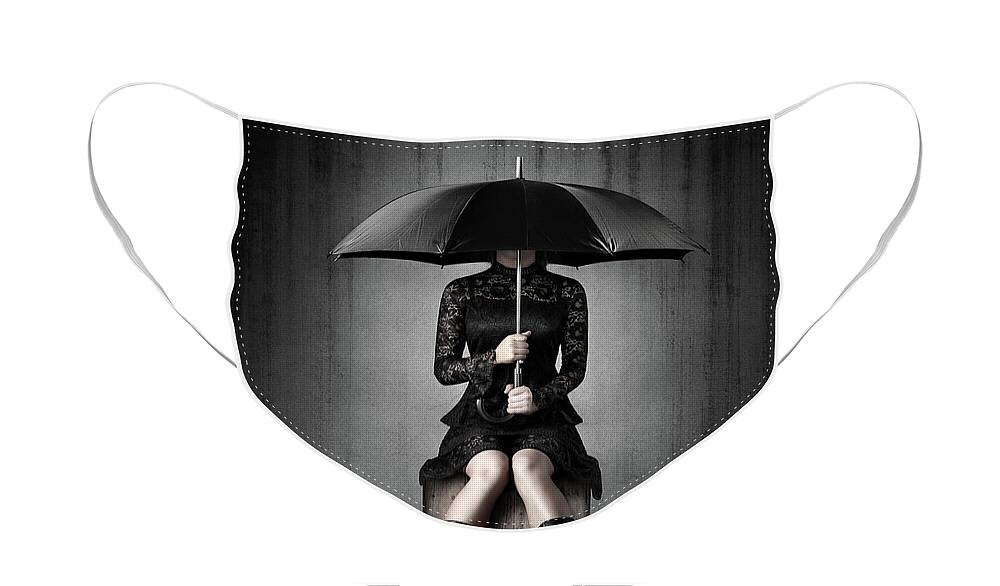 Woman Face Mask featuring the photograph Black Rain by Johan Swanepoel