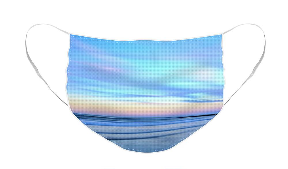 Scituate Face Mask featuring the photograph Blue Peace by Ann-Marie Rollo