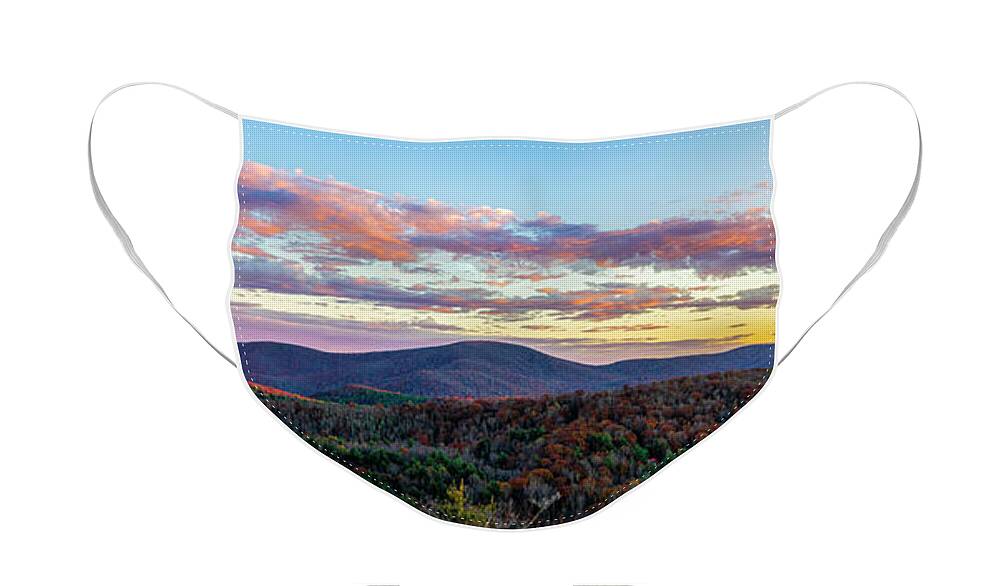 Blue Ridge Parkway Face Mask featuring the photograph Blue Ridge Sunset by Mark Papke