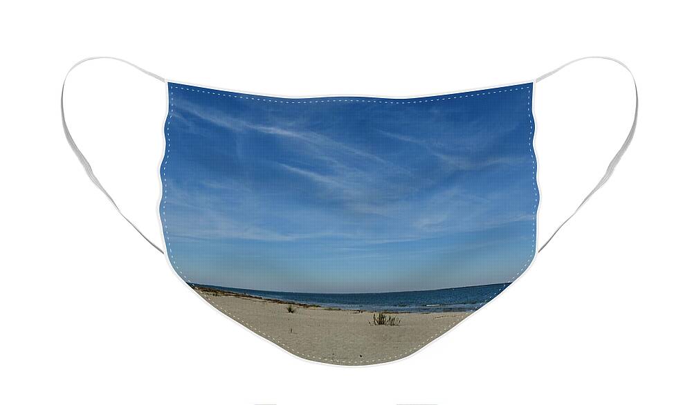 Blue Sky Face Mask featuring the photograph Blue skies over Port Royal Sound by Dennis Schmidt
