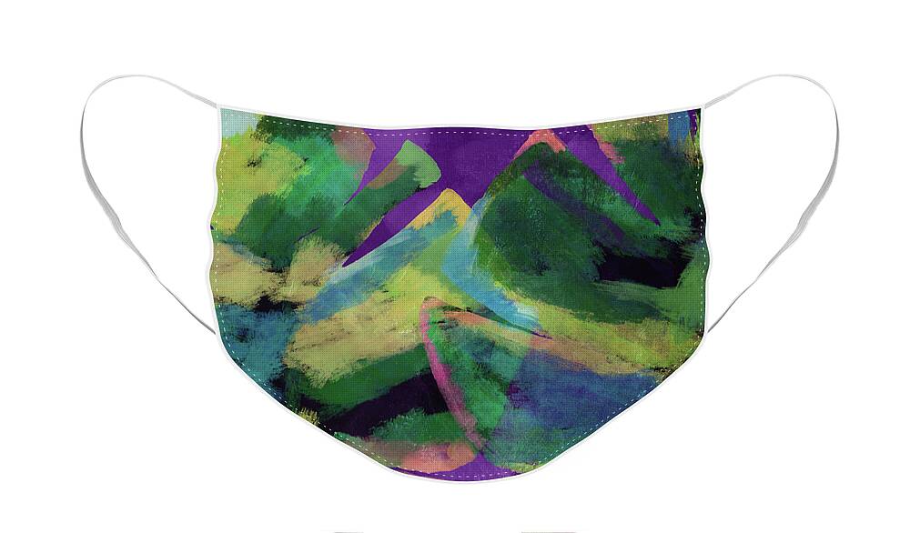 Tropical Art Face Mask featuring the mixed media Bold Tropical Dreams- Art by Linda Woods by Linda Woods