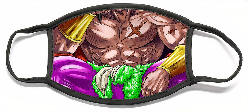 Broly Face Mask featuring the digital art Broly by Darko B