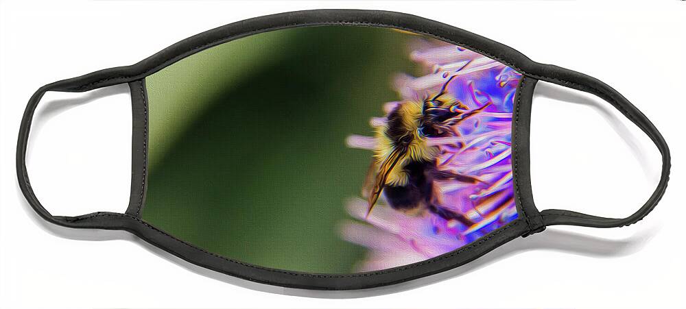 Bee Face Mask featuring the photograph Busy bee by Stuart Manning