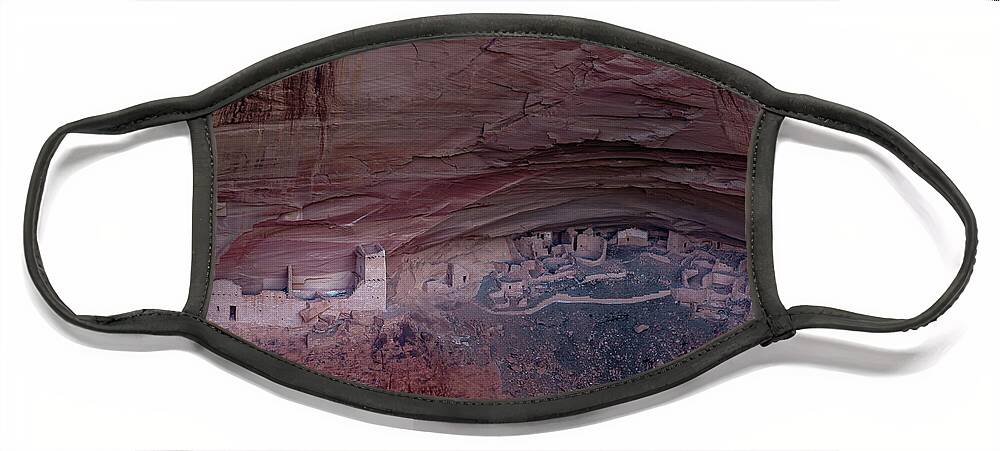 2018 Face Mask featuring the photograph Canyon de Chelly Ruins 1810 by Kenneth Johnson