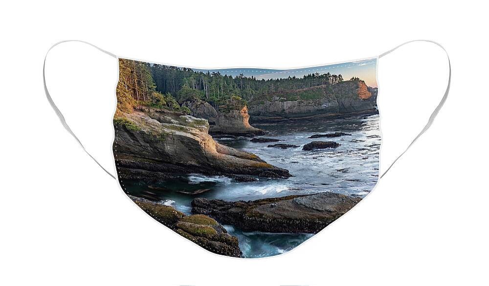 Adventure Face Mask featuring the photograph Cape Flattery by Ed Clark