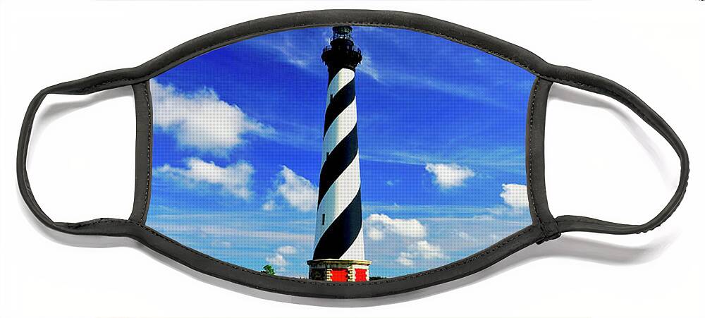 Cape Hatteras Lighthouse Face Mask featuring the photograph Cape Hatteras Lighthouse by Meta Gatschenberger