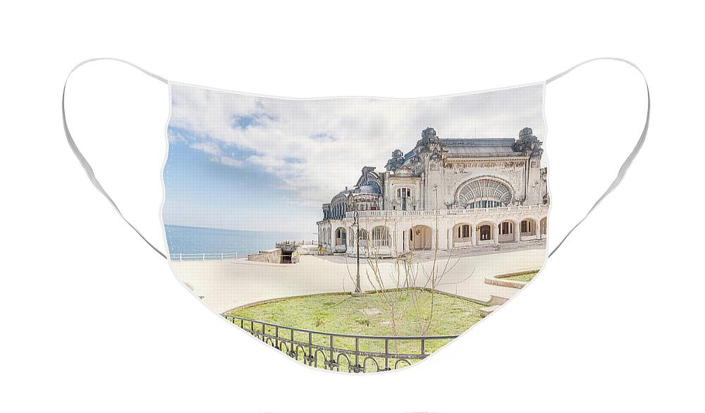 Abandoned Face Mask featuring the photograph Casino Constanta by Roman Robroek