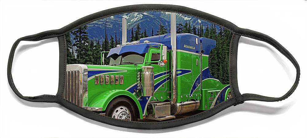 Big Rigs Face Mask featuring the photograph Catr9337-19 by Randy Harris