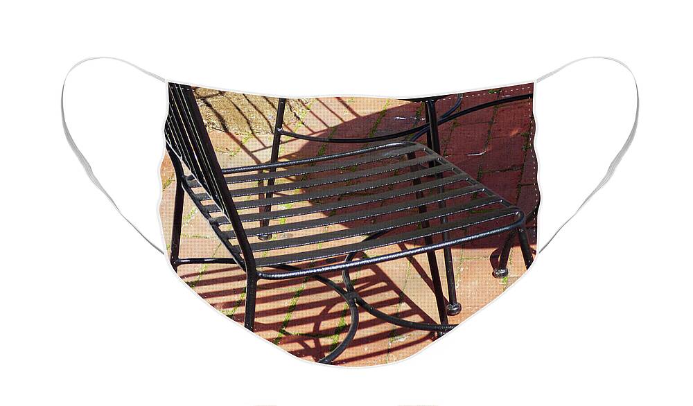 Still Life Face Mask featuring the photograph Chair Shadows 300 by Sharon Williams Eng