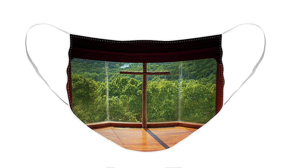 Chapel Face Mask featuring the photograph Chapel Interior Top of the Rock by Allin Sorenson
