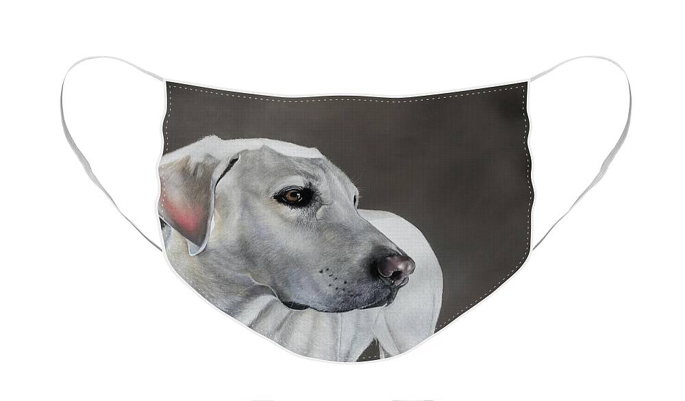 Canine Face Mask featuring the pastel Charlie by Joni Beinborn