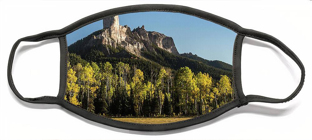 Chimney Rock Face Mask featuring the photograph Chimney Rock L by Joe Kopp