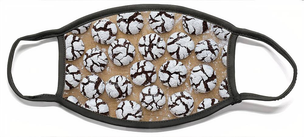 Crinkle Cookies Face Mask featuring the photograph Chocolate Crinkle Cookies by Tim Gainey