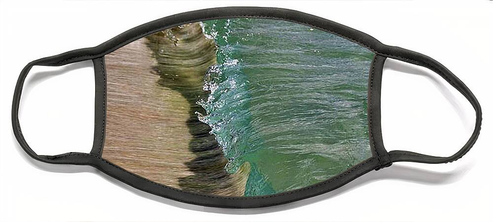Waves Face Mask featuring the photograph Calming waves by Pics By Tony