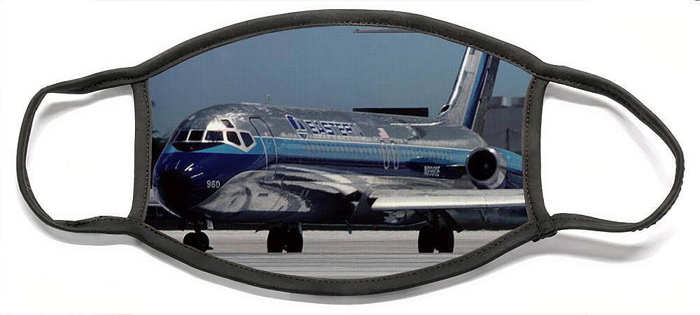 Eastern Airlines Face Mask featuring the photograph Classic Eastern Airlines DC-9 at Miami by Erik Simonsen