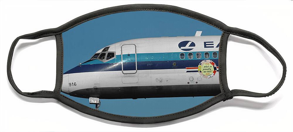 Eastern Airlines Face Mask featuring the photograph Close-up of a Classic Eastern Airlines DC-9 by Erik Simonsen