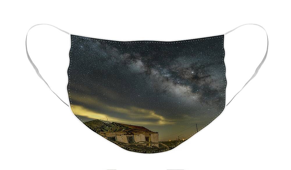 Milky Way Face Mask featuring the photograph Collapsing Time and Space by James Clinich