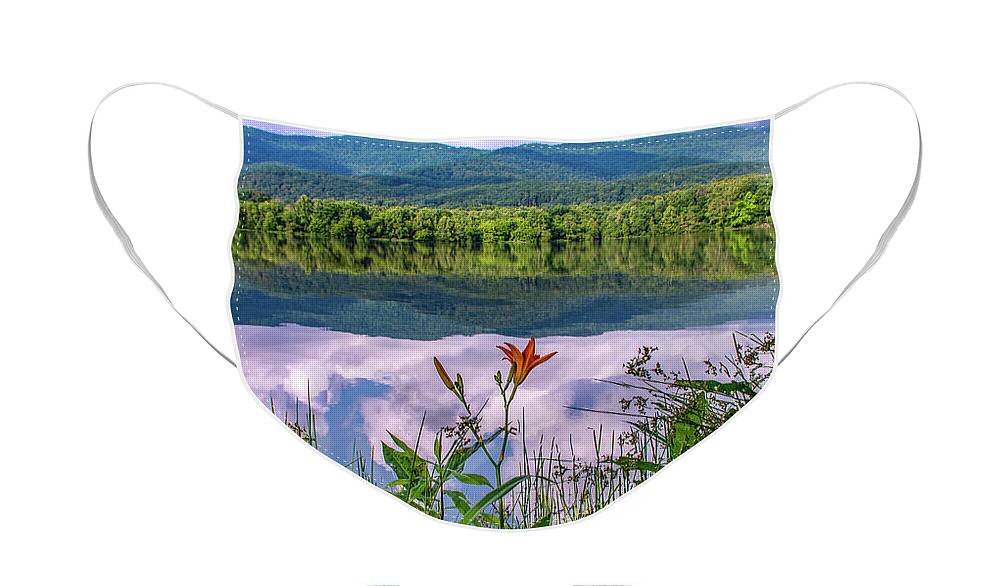 Cove Lake State Park Face Mask featuring the photograph Cove Lake Reflections by Marcy Wielfaert