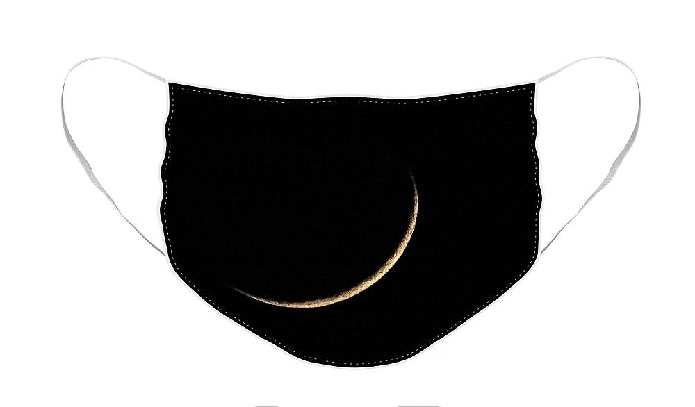Moon Face Mask featuring the photograph Crescent Moon by Jerry Connally