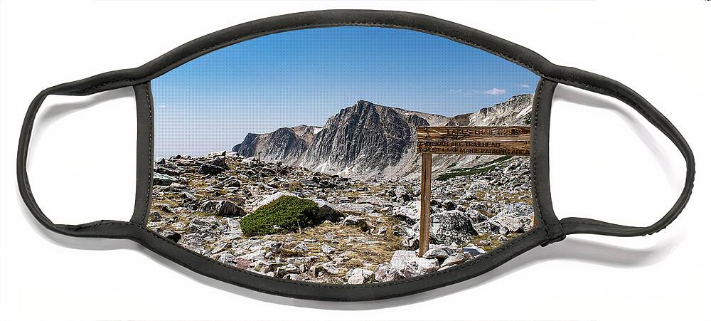 Landscape Face Mask featuring the photograph Crossroads at Medicine Bow Peak by Nicole Lloyd