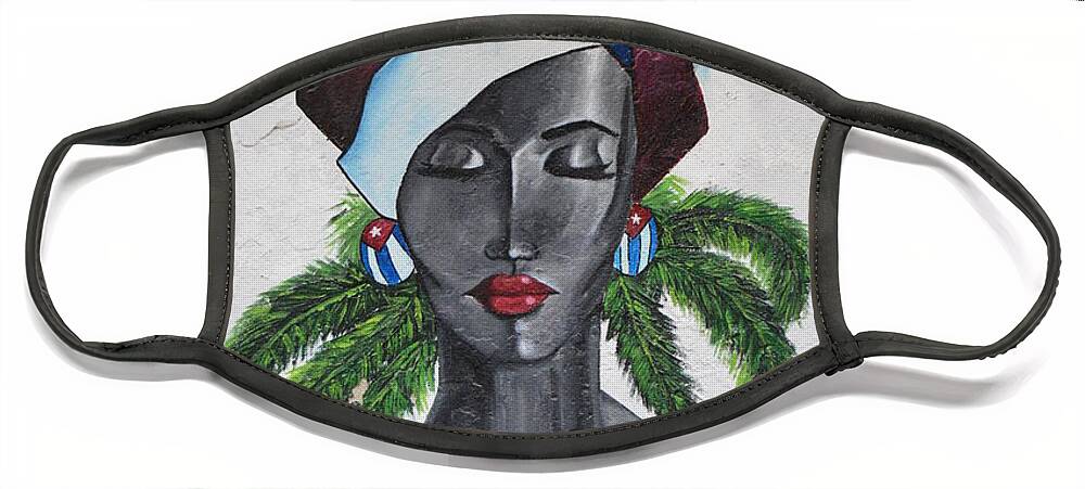 Cuba Face Mask featuring the photograph Cuba Lady by Thomas Schroeder