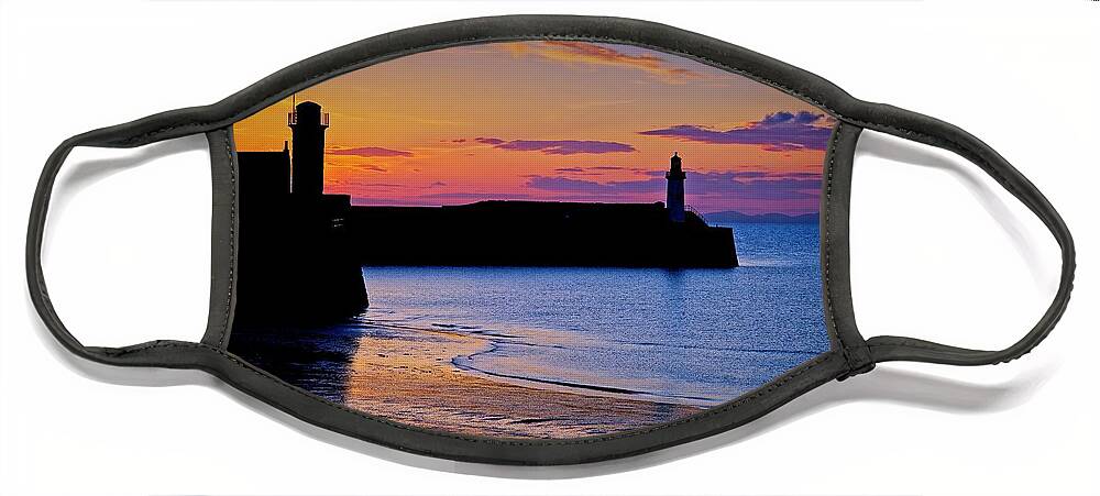 Sunset Face Mask featuring the photograph Cumbrian Sunset at Whitehaven by Martyn Arnold