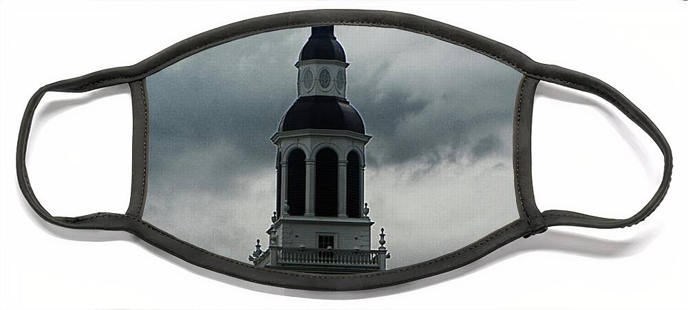Dartmouth College's Clock Tower Face Mask featuring the photograph Dartmouth College's Clock Tower by Raymond Salani III