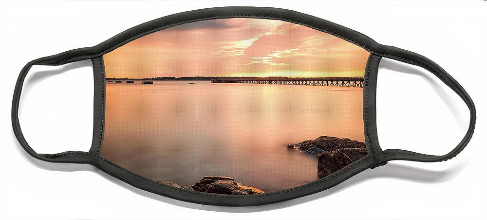 Amazing New England Artworks Face Mask featuring the photograph Days End Daydream by Jeff Sinon