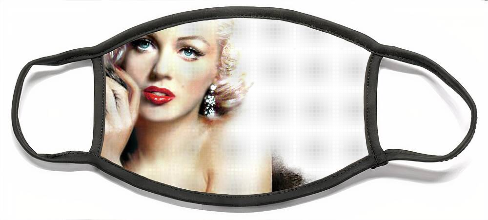 Marilyn Monroe Face Mask featuring the painting Diva MM 169 q by Theo Danella