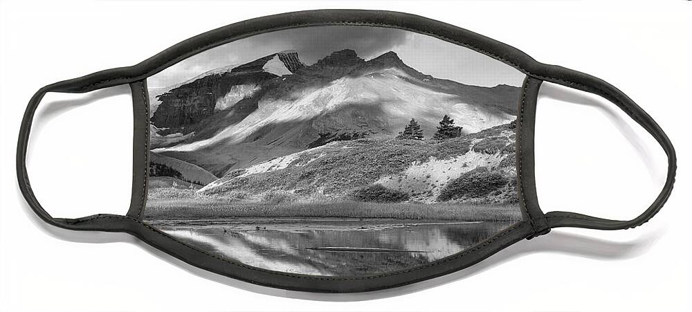 Disk1215 Face Mask featuring the photograph Dome Glacier And Mount Kitchener by Tim Fitzharris