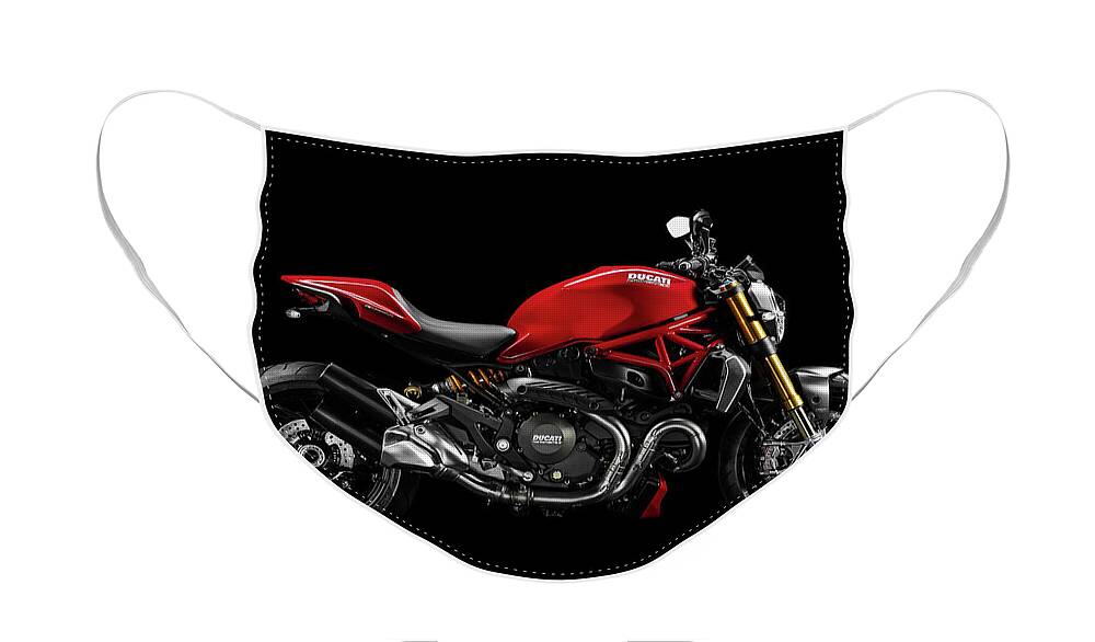 Ducati Face Mask featuring the mixed media Ducati Monster 696 by Smart Aviation