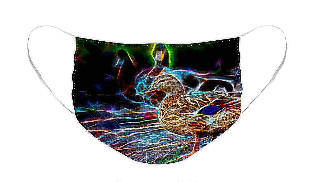 Duck Face Mask featuring the photograph Ducks on Shore Wizard by Don Northup