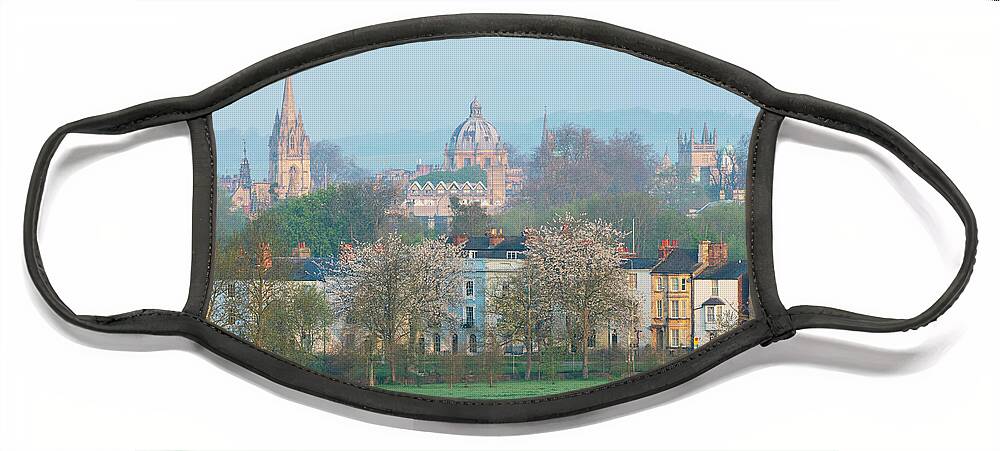 Oxford City Centre Face Mask featuring the photograph Early Morning Oxford in Spring by Tim Gainey