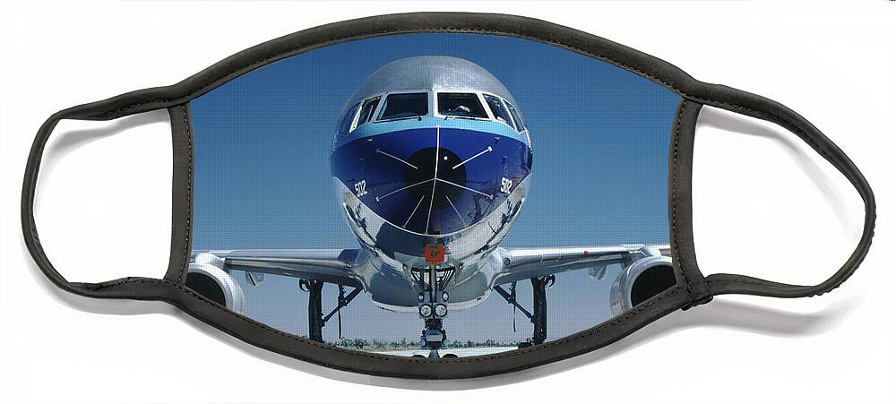 Eastern Airlines Face Mask featuring the photograph Eastern Boeing 757-225 Waiting to Fly by Erik Simonsen