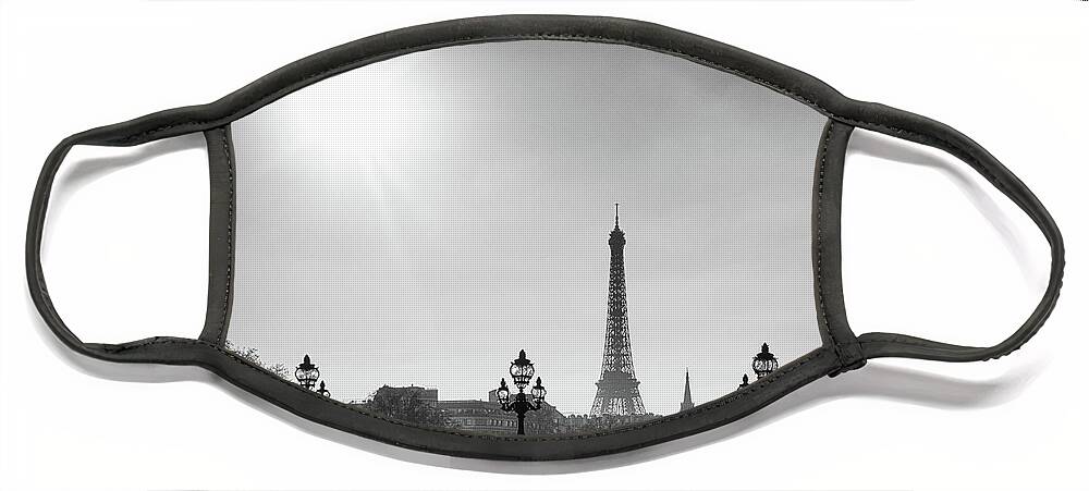 Eiffel Face Mask featuring the photograph Eiffel Tower from Pont Alexandre 1 by Nigel R Bell