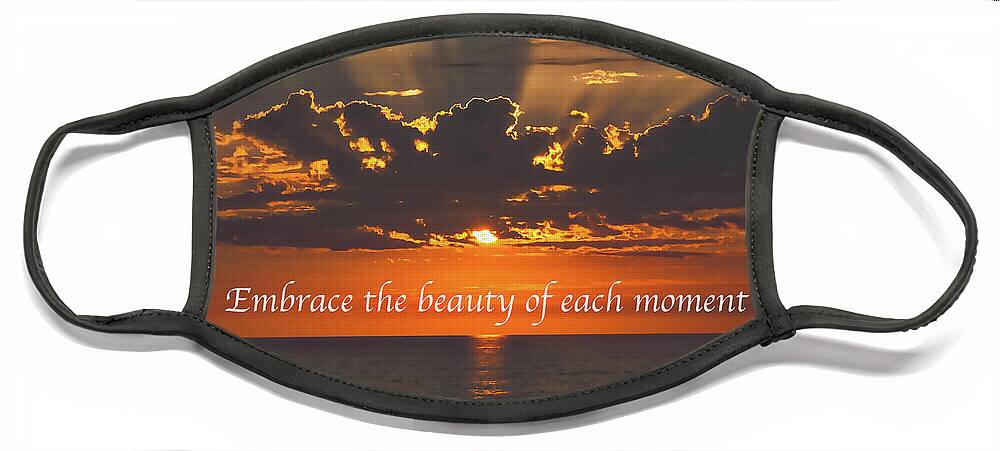 Ocean Face Mask featuring the digital art Embrace The Moment by Kirt Tisdale