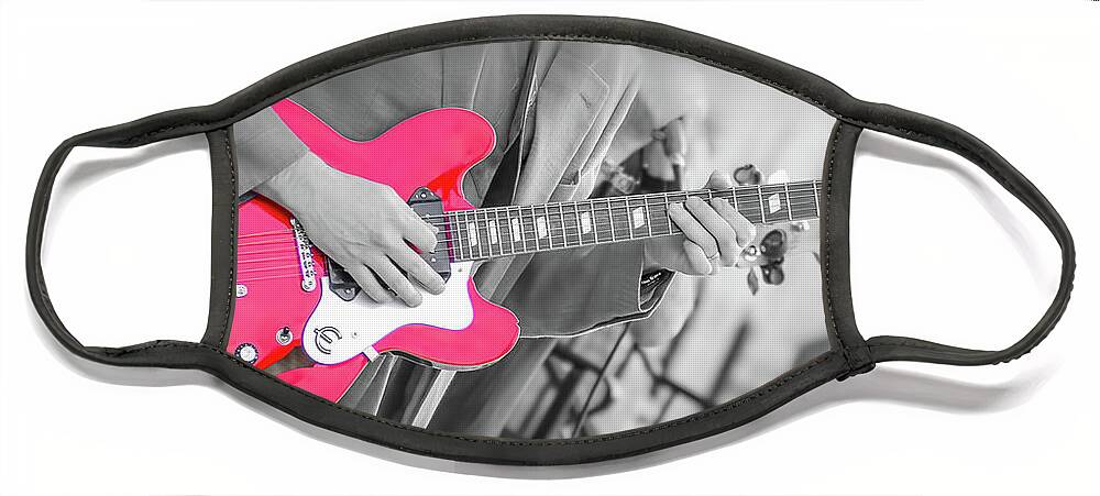 Guitar Face Mask featuring the photograph Epiphone Red by John Kirkland