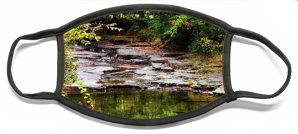 Fall Face Mask featuring the photograph Fall Creek by Christina Rollo