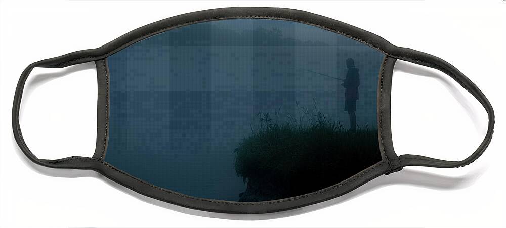 Fishing Face Mask featuring the photograph Fishing on the White River by Joe Kopp